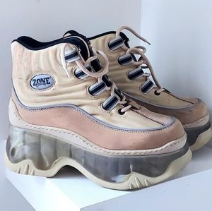 90s y2k Platform shoes boots desert rave
